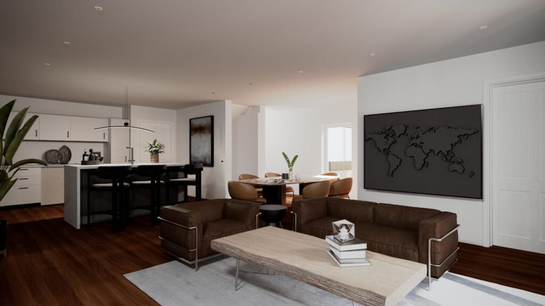 Furnished interior in a model home at Harrington Villages in Houston (Image 14).