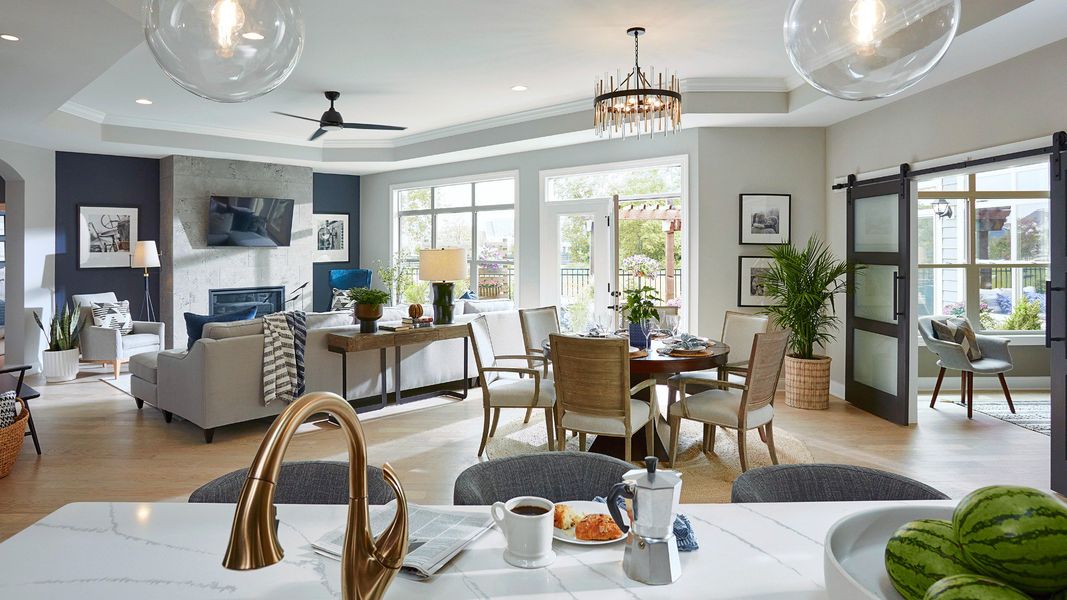 Furnished interior in a model home at The Courtyards at Seven Hills in Dallas (Image 4).