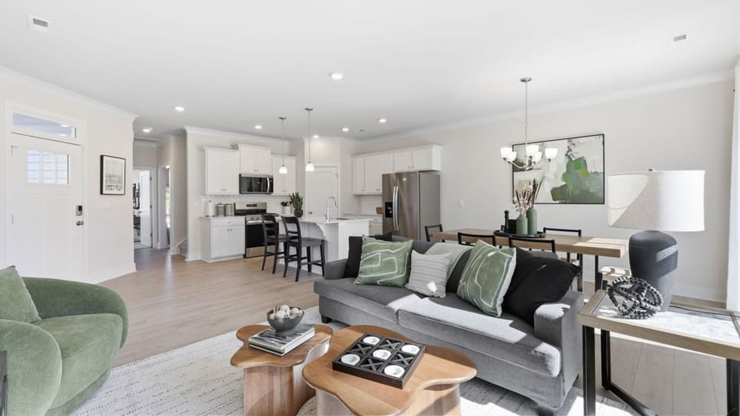 Furnished interior in a model home at Ken's Crossing in Moore (Image 8).