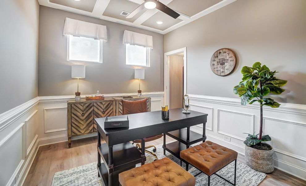 Furnished interior in a model home at Secrest Meadows in Monroe (Image 8).