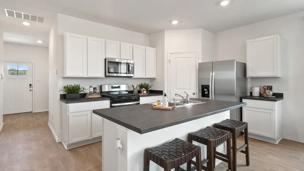 Furnished interior in a model home at Valverde in Bastrop (Image 4). Furnished interior in a model home at Valverde in Bastrop (Image 4).