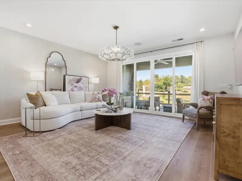 Furnished interior in a model home at Bellflower in Charlotte (Image 3).