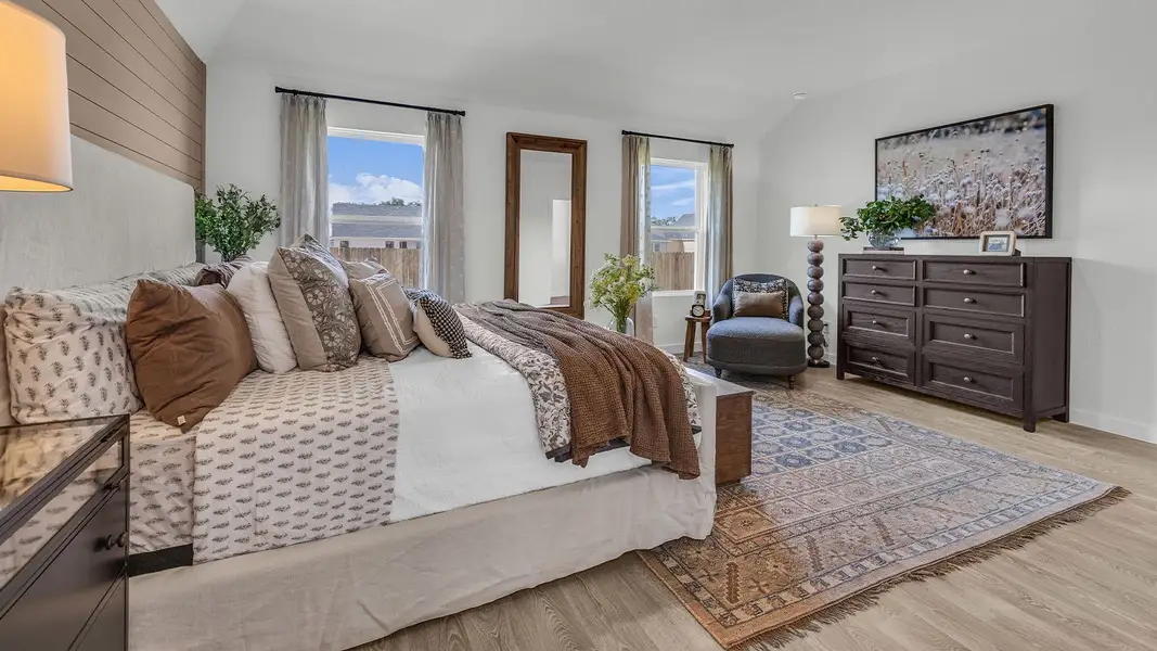 Furnished interior in a model home at Sonoma Oaks in Fredericksburg (Image 30).