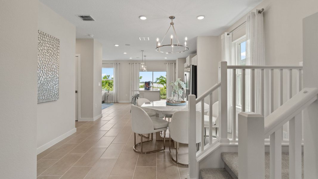 Ponte Vedra Model Dining Area at Willowbrook North by DRB Homes in Winter Haven FL
