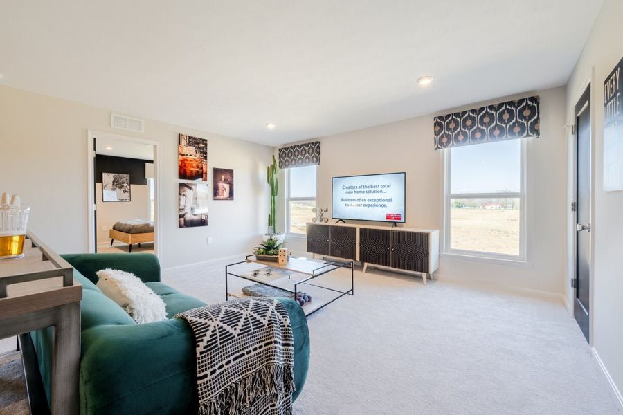 Furnished interior in a model home at Villas at Gold Creek in Dawsonville (Image 9).
