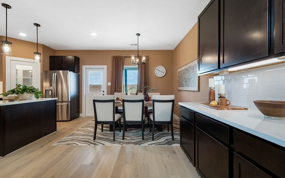 Furnished interior in a model home at Harvest Pointe in Needville (Image 11).