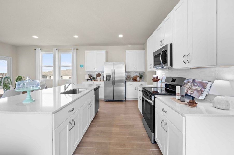 Furnished interior in a model home at Hunters Ranch in San Antonio (Image 31).