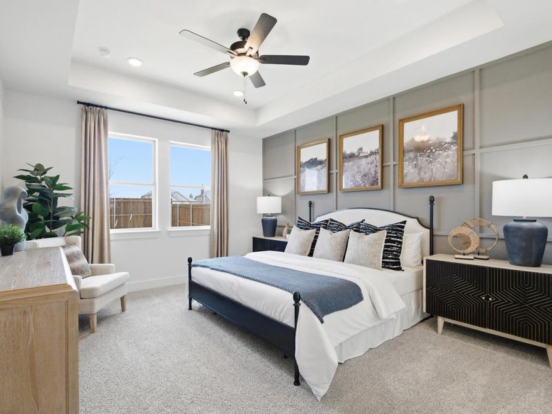 Furnished interior in a model home at Mercer Meadows in Royse City (Image 13).