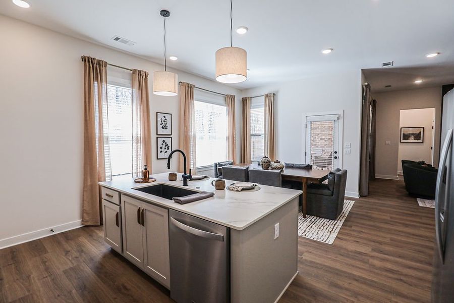 Furnished interior in a model home at Villages of Green Meadows in Munford (Image 68).