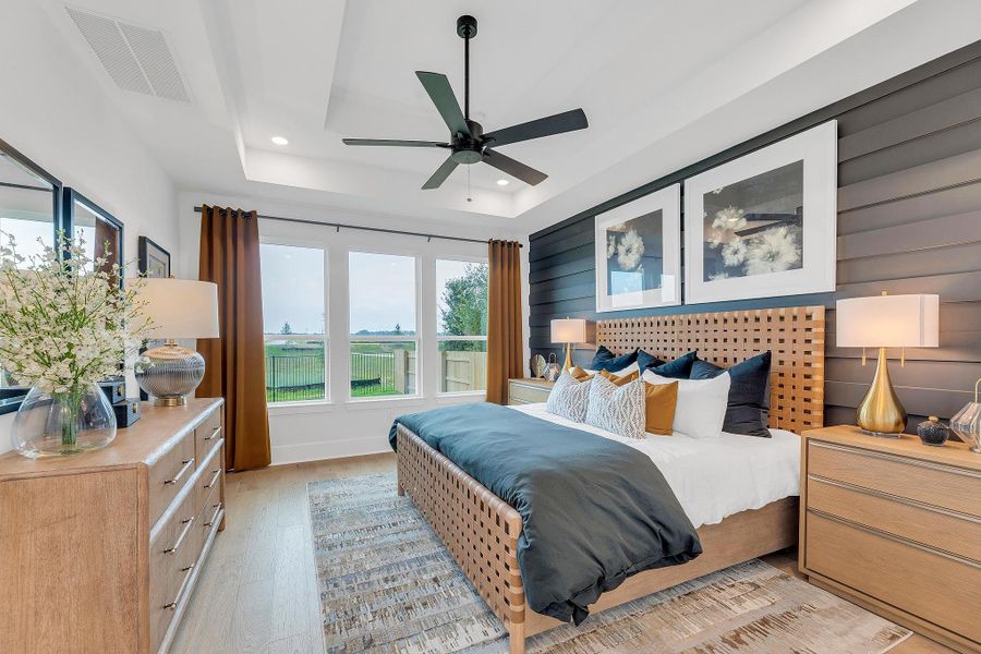 Furnished interior in a model home at The Colony - 50' in Bastrop (Image 24).