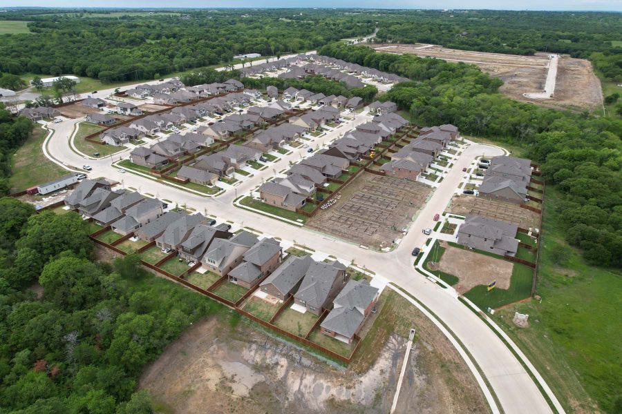 Aerial view of the Gateway Village - The Reserve community in Denison, TX, showing layout and nearby surroundings (Image 7).