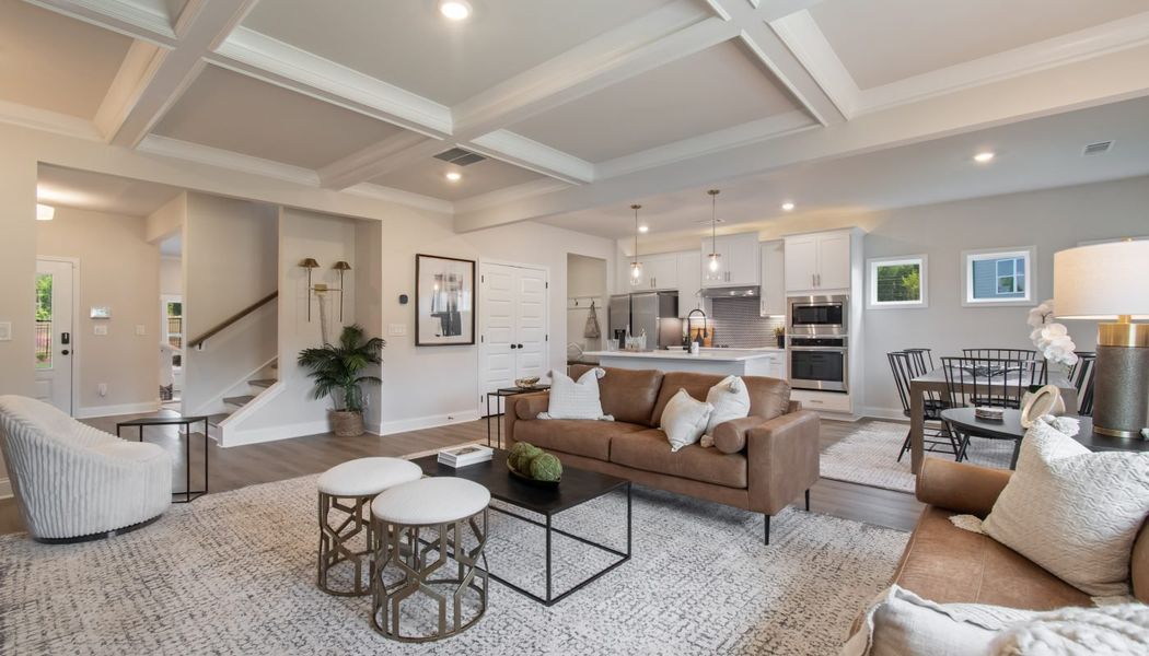 Furnished interior in a model home at Kentmere in Auburn (Image 28).