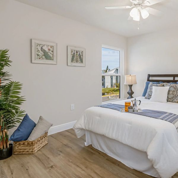 Furnished interior in a model home at Hidden Woods in Melbourne (Image 30).