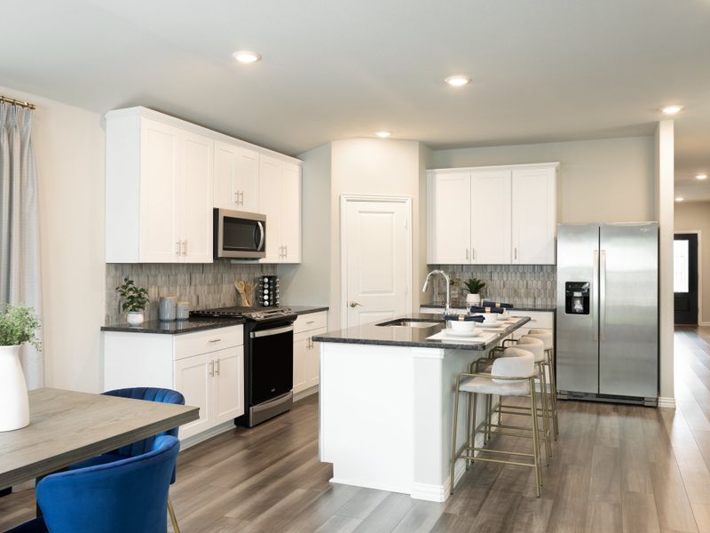Furnished interior in a model home at Morgan Farms in Josephine (Image 3).