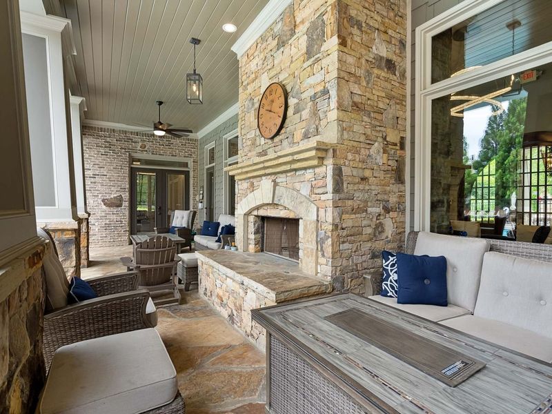Furnished interior in a model home at The Village at Towne Lake in Woodstock (Image 32).