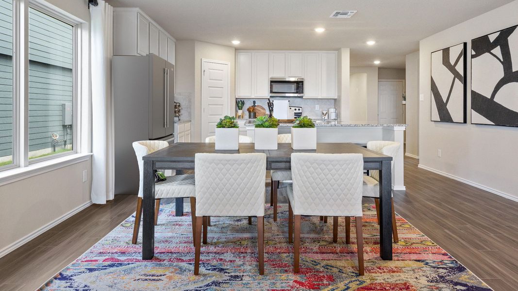 Swenson Heights Model Home Dining and Kitchen