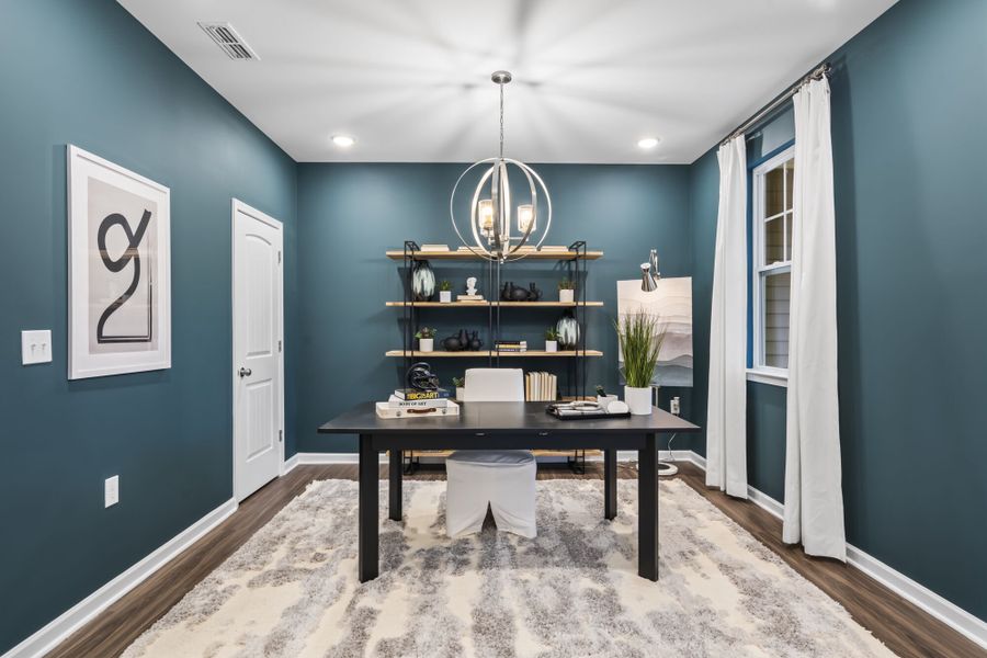 Furnished interior in a model home at Fox Field Farms in Broadway (Image 12).