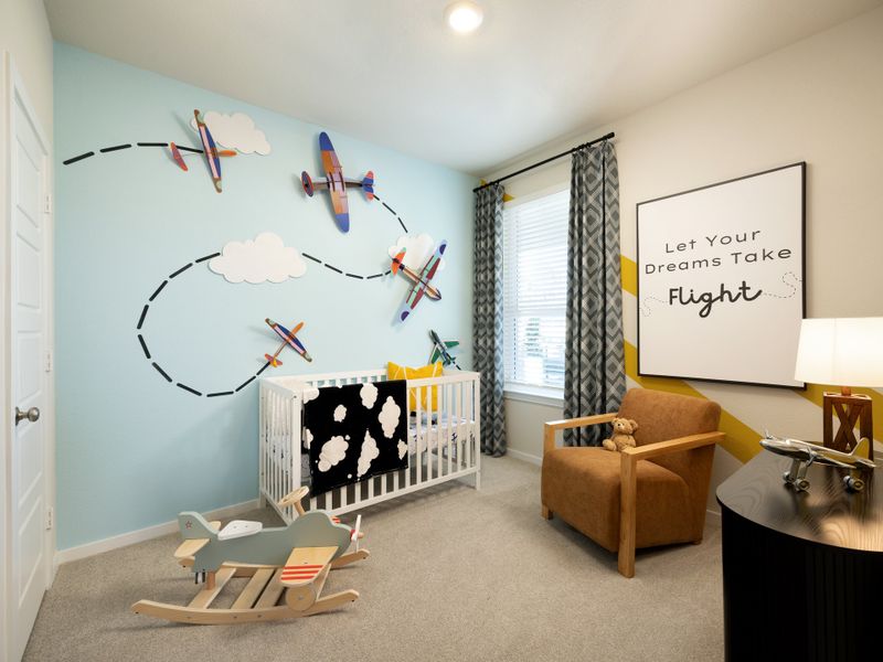 Furnished interior in a model home at Granger Pointe - Traditional Series in Conroe (Image 20).