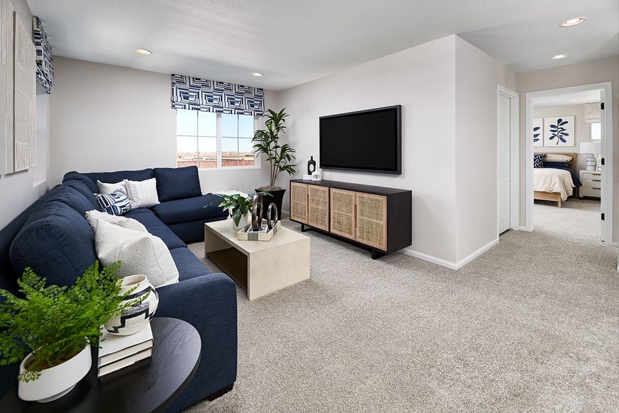 Furnished interior in a model home at The Glen in Colorado Springs (Image 22).