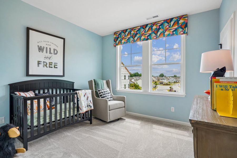 Furnished interior in a model home at South Lake Townes at Flowers Plantation in Clayton (Image 41).
