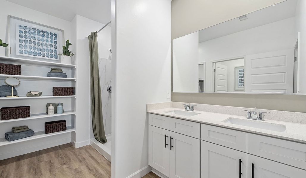 Furnished interior in a model home at Redford Estates in Tucson (Image 22).