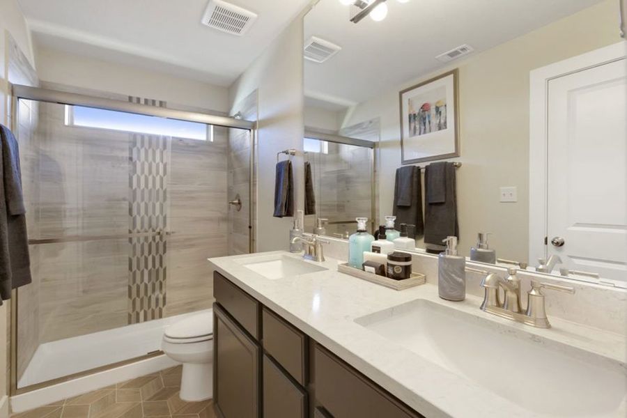 Furnished interior in a model home at Village At Manor Commons in Manor (Image 8).