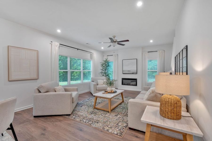 Furnished interior in a model home at Meadow Pines in Dallas (Image 22).