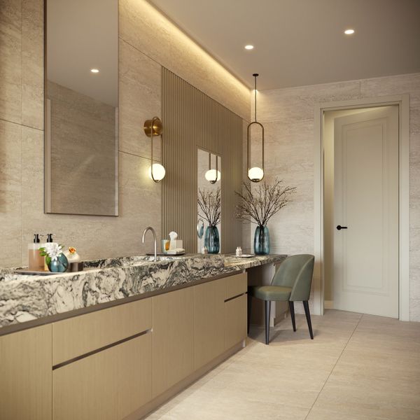 Furnished interior in a model home at Rosewood Residences Hillsboro Beach in Hillsboro Beach (Image 26).