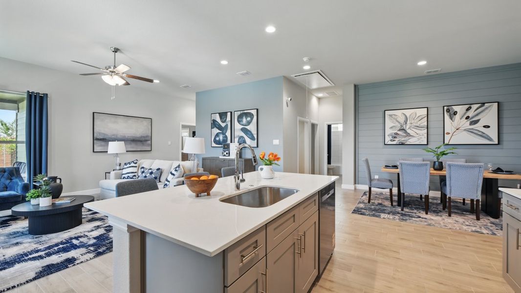 Furnished interior in a model home at Rock Creek Ranch in Fort Worth (Image 6).