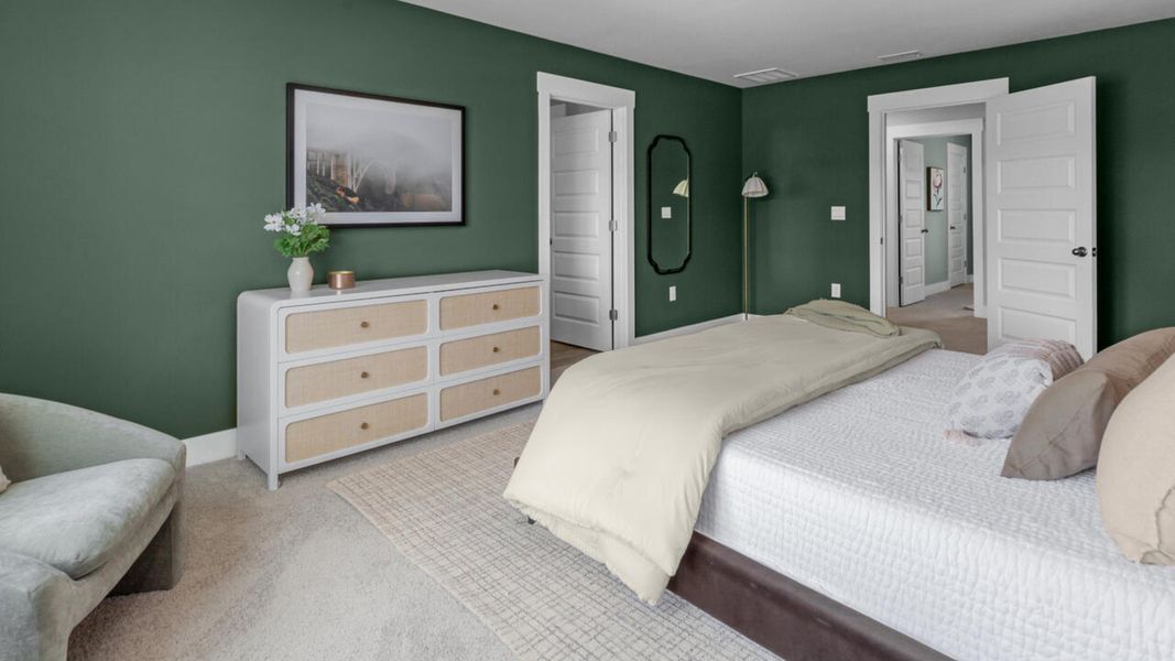 Furnished interior in a model home at Eagle Creek in Bolivia (Image 27).