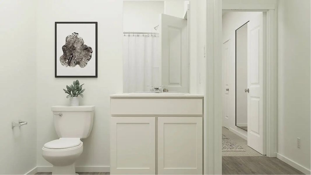 Furnished interior in a model home at Winfield Park: Eventide in Hutto (Image 5).