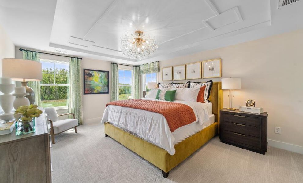 Furnished interior in a model home at Founders Club in Moore (Image 14).