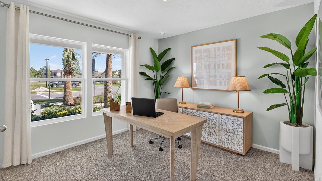 Furnished interior in a model home at Sawmill Branch in Palm Coast (Image 33).