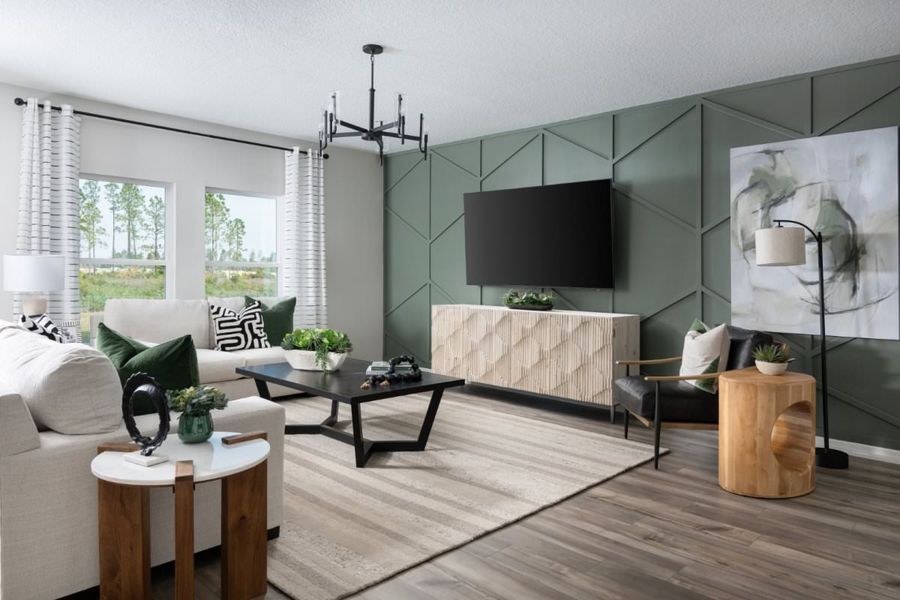 Furnished interior in a model home at Two Rivers in Zephyrhills (Image 5).