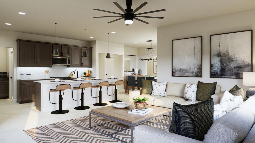 Great Room | Genoa | Harvest at Citrus Park | New Homes in Goodyear, AZ | Landsea Homes