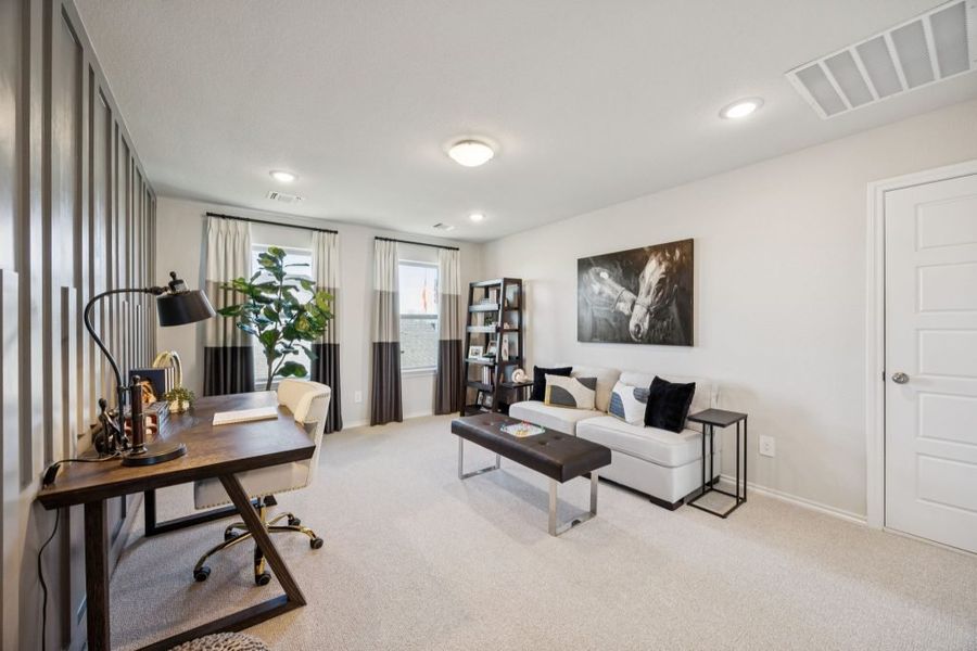 Furnished interior in a model home at Belmont in Aubrey (Image 20).