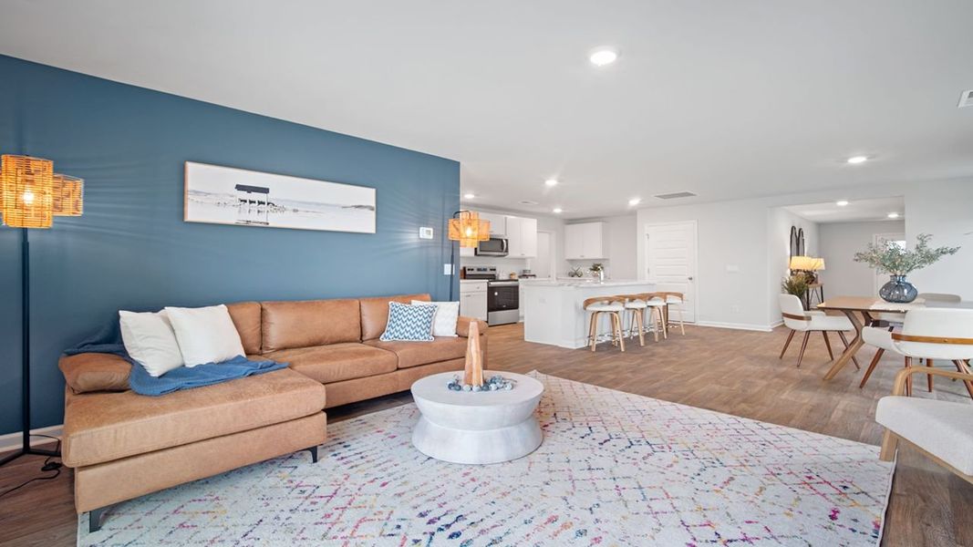 Furnished interior in a model home at The Groves at Bees Creek in Ridgeland (Image 14).