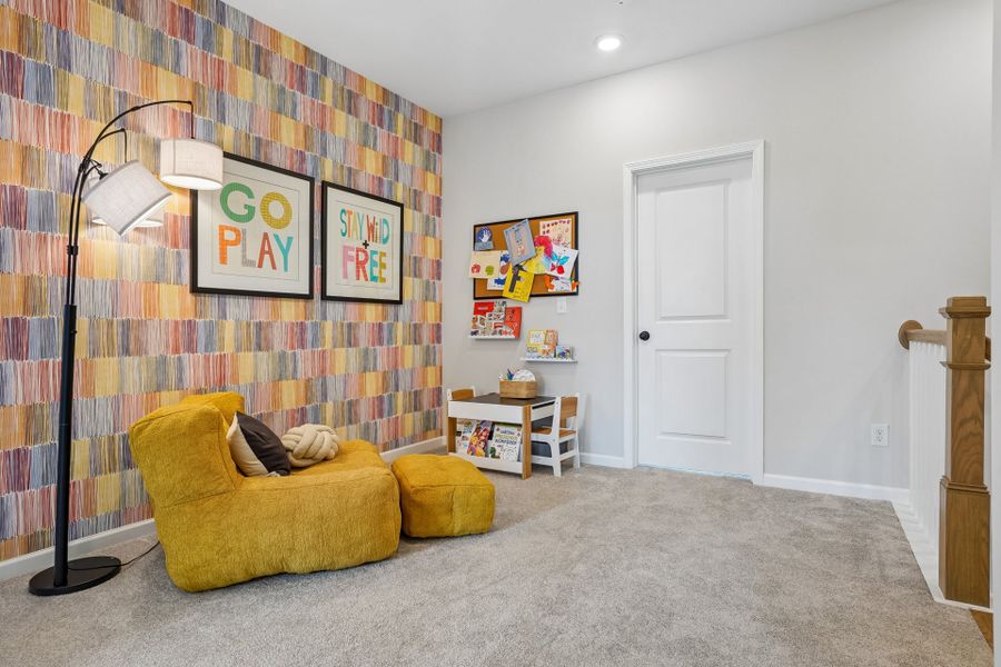 Furnished interior in a model home at South Lake Townes at Flowers Plantation in Clayton (Image 33).