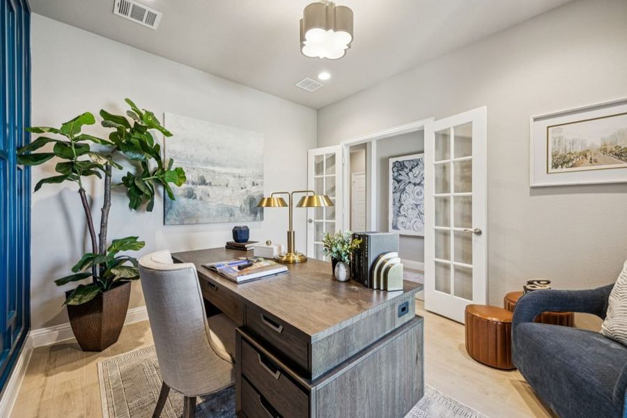 Furnished interior in a model home at Timberbrook in Justin (Image 8).