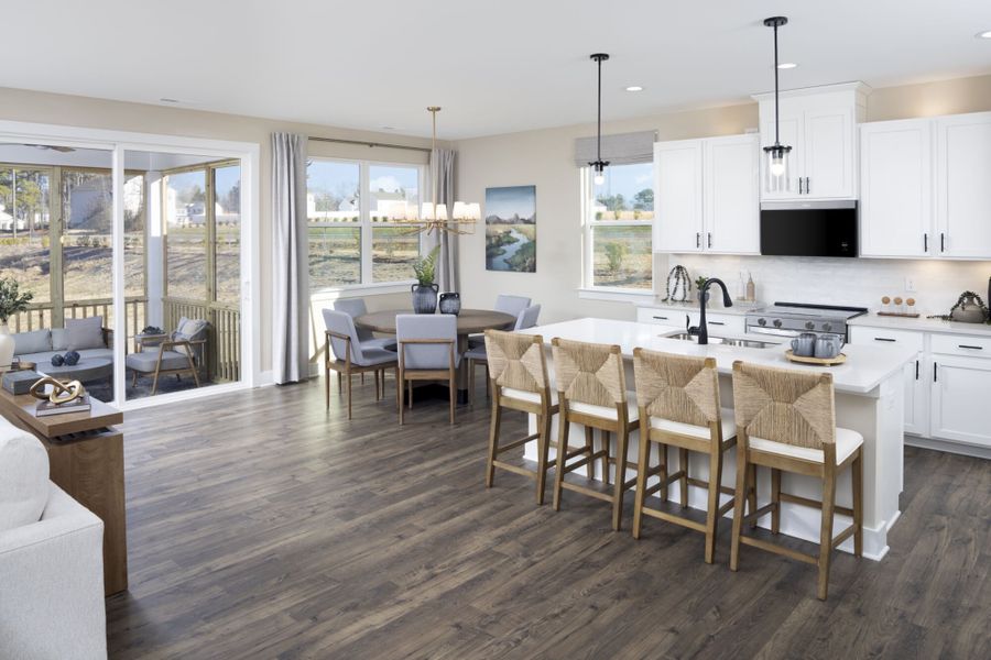 Furnished interior in a model home at Madison Park in Lillington (Image 12).