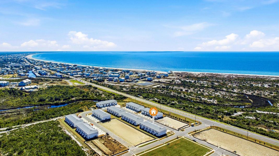 Aerial view of the Salt Creek at Mexico Beach community in Mexico Beach, FL, showing layout and nearby surroundings (Image 15).