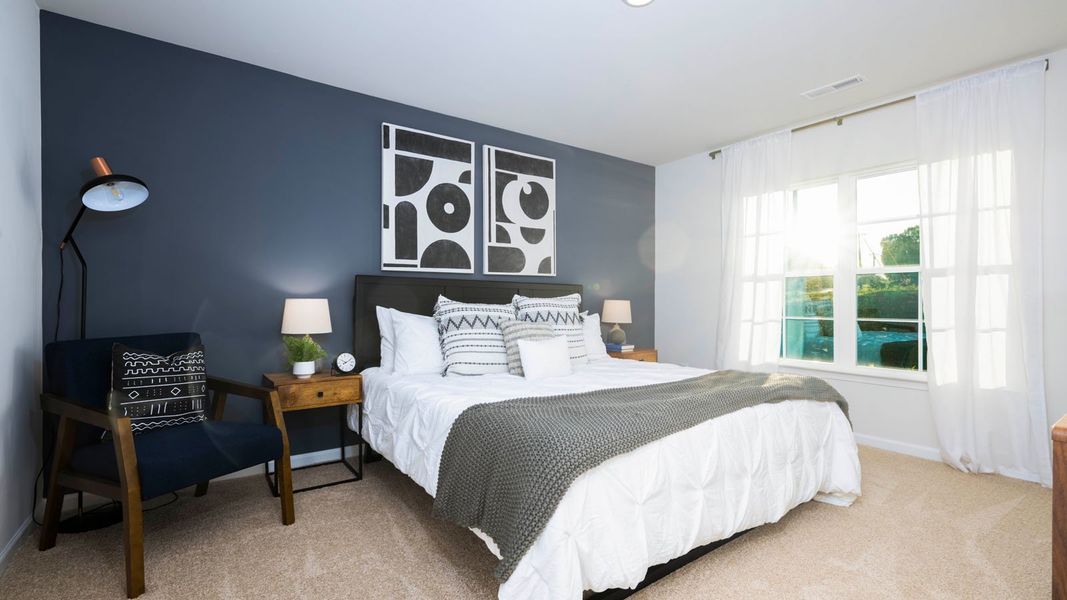 Furnished interior in a model home at Hudson Glen in Mocksville (Image 18).