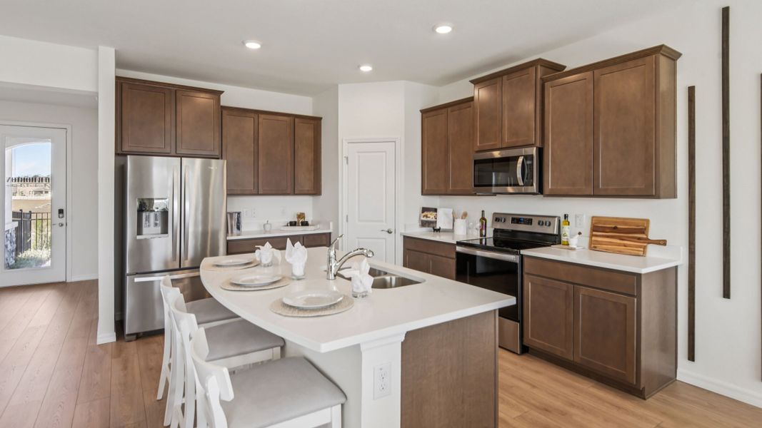 Furnished interior in a model home at Finley Woods in Gainesville (Image 5).