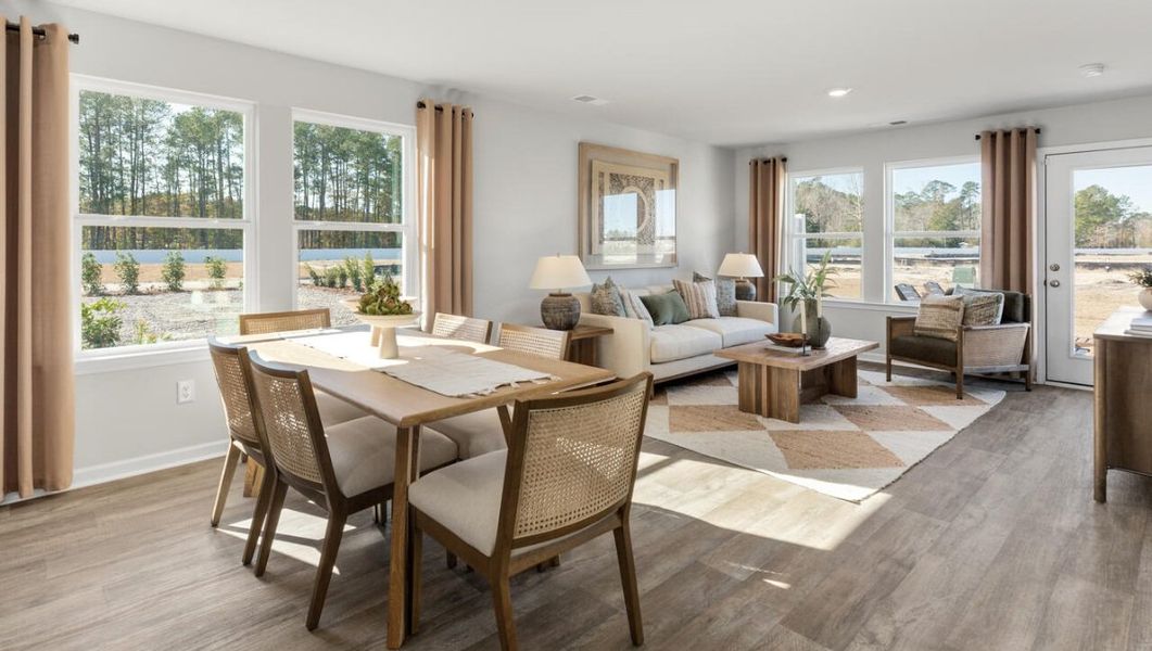 Furnished interior in a model home at Townes at Seabrooke in Leland (Image 9).
