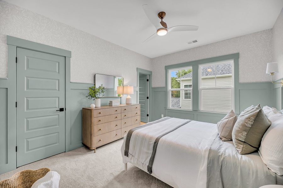 Furnished interior in a model home at Indigo Place in North Charleston (Image 11).