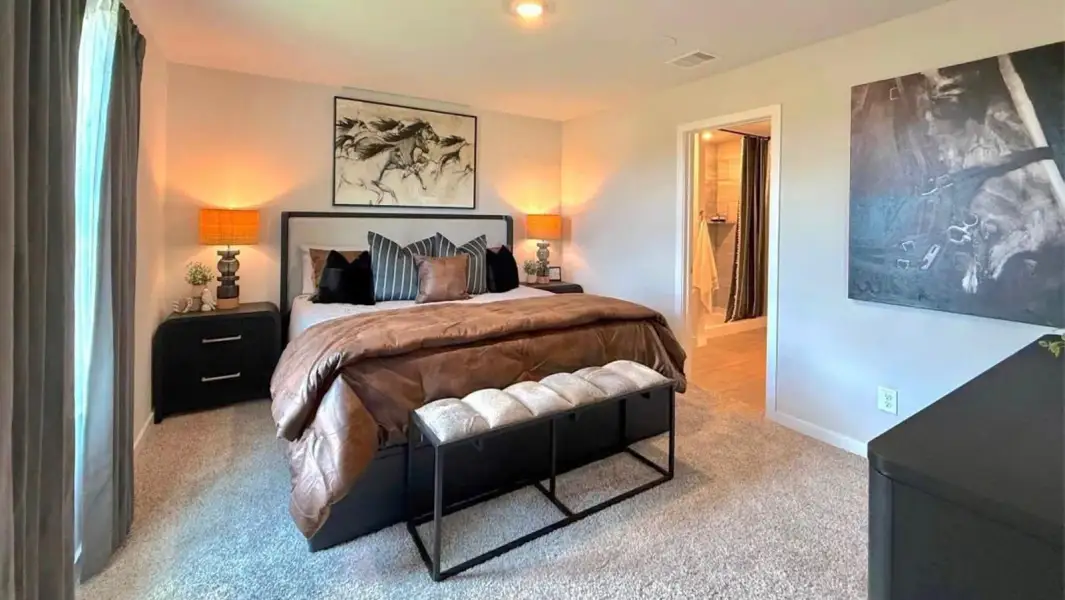 Furnished interior in a model home at Flagstop Crossing in Odem (Image 7).