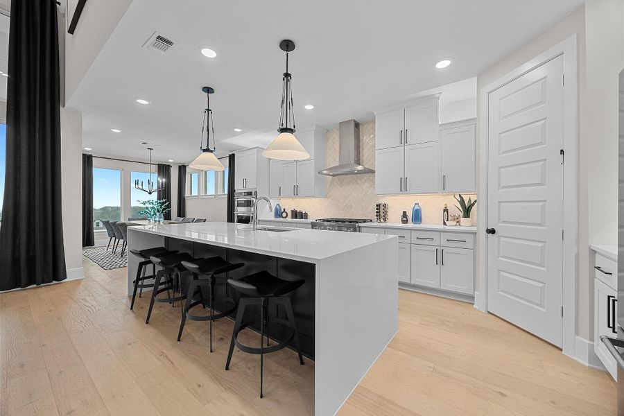 Furnished interior in a model home at Lakeside at Tessera - 50' in Lago Vista (Image 4). Furnished interior in a model home at Lakeside at Tessera - 50' in Lago Vista (Image 4).