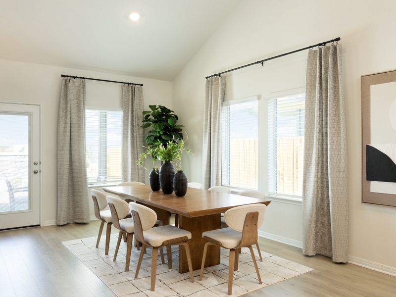 Furnished interior in a model home at Prairie Winds - Boulevard Collection in Hutto (Image 7). Furnished interior in a model home at Prairie Winds - Boulevard Collection in Hutto (Image 7).