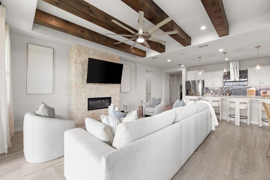 Furnished interior in a model home at Northwood Trails in Mcallen (Image 8).