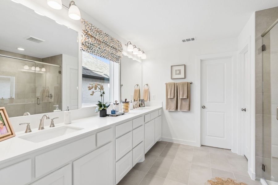 Furnished interior in a model home at Landmark in Denton (Image 38).